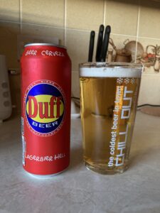 Can of Duff branded beer